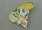 Zinc Alloy Imitation Hard Enamel Pin, By Die Casting And Gold Plating