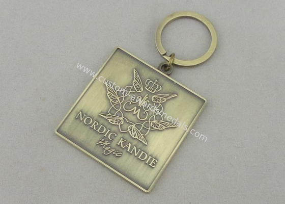 Nordic Kandie Promotional Keychain By Zinc Alloy With Antique Gold Plating