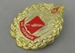Russia Screw Souvenir Badges By Zinc Alloy Eie Casting , 3D With Gold Plating