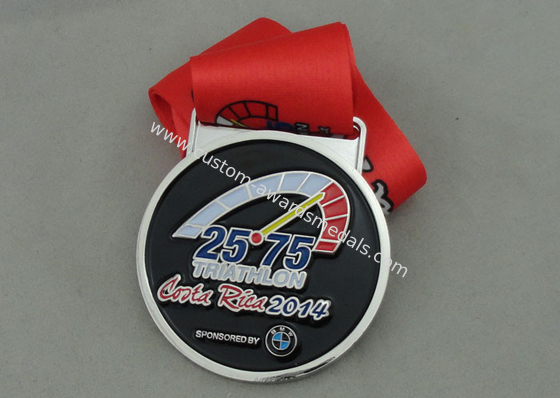 Triathlon Soft Enamel Medal Zinc Alloy Die Casting Costa Rica 2014