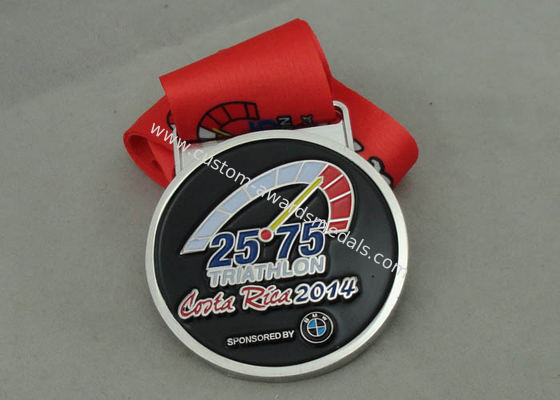 Triathlon Soft Enamel Medal Zinc Alloy Die Casting Costa Rica 2014