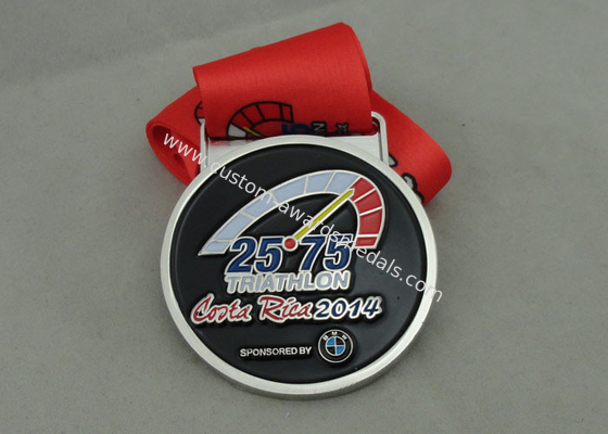 Triathlon Soft Enamel Medal Zinc Alloy Die Casting Costa Rica 2014