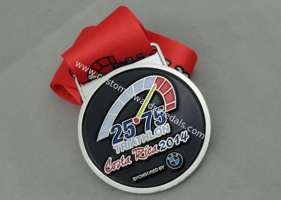 Triathlon Soft Enamel Medal Zinc Alloy Die Casting Costa Rica 2014