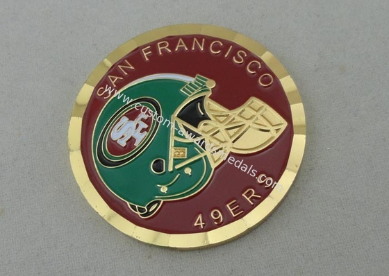 3/4 Inch San Francisco Personalized Coin, Diamond Cut Edge With Plastic Coin Box Packing