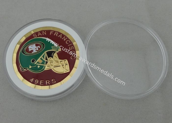 3/4 Inch San Francisco Personalized Coin, Diamond Cut Edge With Plastic Coin Box Packing