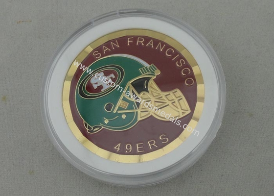 3/4 Inch San Francisco Personalized Coin, Diamond Cut Edge With Plastic Coin Box Packing