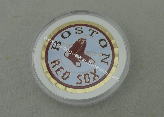 2.0 Inch Boston Red Sox Personalized Coins By Brass Die Struck Soft Enamel