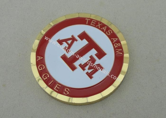 AGGIES Personalized Coins by Brass Stamped with Imitation Hard Enamel