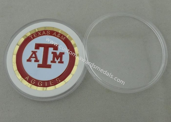 AGGIES Personalized Coins by Brass Stamped with Imitation Hard Enamel