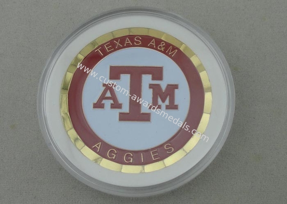 AGGIES Personalized Coins by Brass Stamped with Imitation Hard Enamel