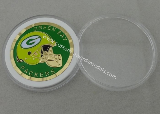 Green Bay Packers  Personalized Coins By Brass Struck With PVC Bag Packing