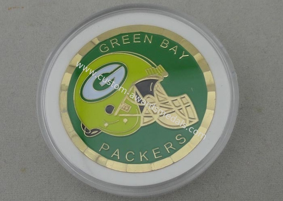 Green Bay Packers  Personalized Coins By Brass Struck With PVC Bag Packing