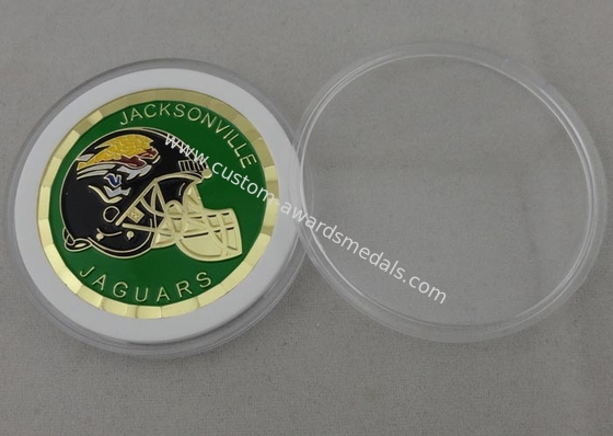 Diamond Cut Edge Jacksonville Jaguars Personalized Coins By Die Struck and Gold Plating