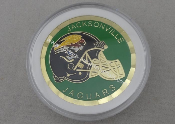 Diamond Cut Edge Jacksonville Jaguars Personalized Coins By Die Struck and Gold Plating