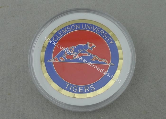 2.0 Inch Personalized Coins For Clemson University By Brass Die Struck