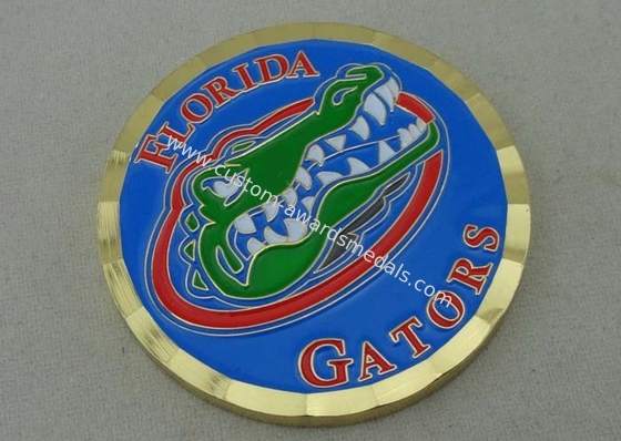 Florida Gators 3/4 Inch  Personalized Coins , Brass Die Struck With Soft Enamel