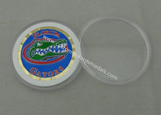 Florida Gators 3/4 Inch  Personalized Coins , Brass Die Struck With Soft Enamel