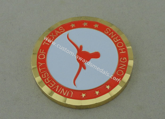 Die Casting University of Texas Personalized Coins With Rope Edge and Plastic Coin Box