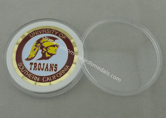 University Of Southern California Brass Stamped Personalized Coins With Diamond Cut Edge