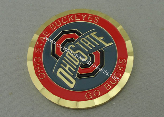 Brass Material Go Bucks Personalized Coins , 1.5 Inch And Diamond Cut Edge