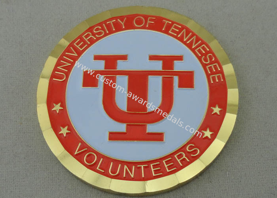 Gold Plating University of Tennesee Personalized Coins by Brass Material 2.0 Inch