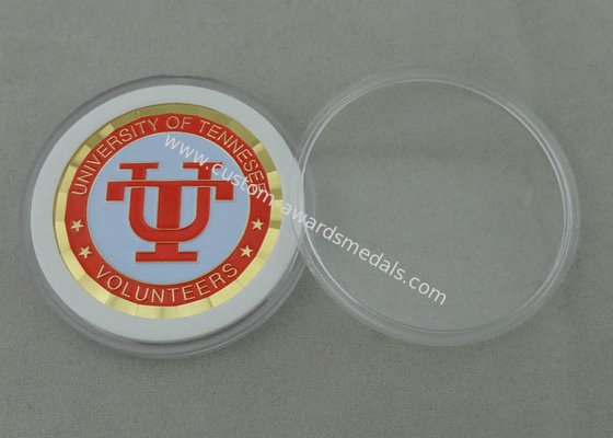 Gold Plating University of Tennesee Personalized Coins by Brass Material 2.0 Inch