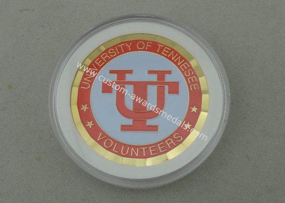 Gold Plating University of Tennesee Personalized Coins by Brass Material 2.0 Inch