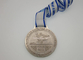 Soft Enamel Running Race Medals , Custom 5K Race Medals Neck Ribbon