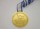 Soft Enamel Running Race Medals , Custom 5K Race Medals Neck Ribbon