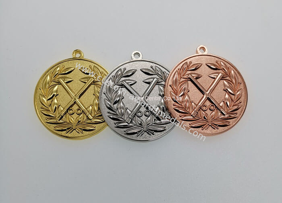 Gold Plating Iron Basketball Medals ,  Military Air Force Medals Brass Stamped Personalized