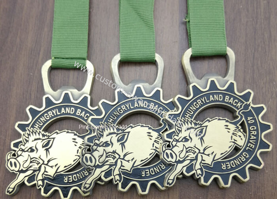 Die Casting Customized Medals And Ribbons Zinc Alloy Enamel For Sports Event