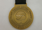 Zinc Alloy Brass Sports Ribbon Medals For Souvenirs / Honor / Prize