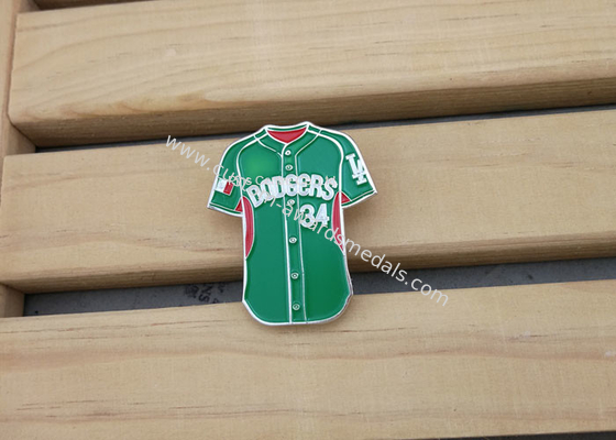 Green Color Soft Enamel Lapel Pins ,  Iron Trading Pins For Business Promotion