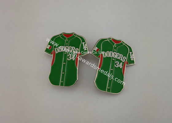 Green Color Soft Enamel Lapel Pins ,  Iron Trading Pins For Business Promotion