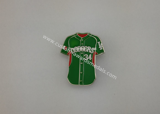 Green Color Soft Enamel Lapel Pins ,  Iron Trading Pins For Business Promotion