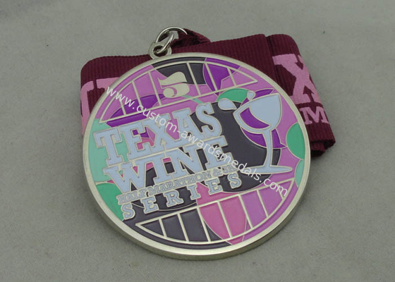 Marathon Enamel Running Medal Zinc Alloy Die Casting customized