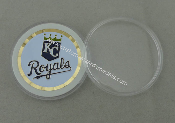 KC Royals Personalized Coins By Brass Stamped With Diamond Cut Edge And 2.0 Inch