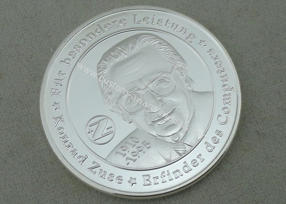 KPS Personalized Coin By Brass Stamped In 3D With Silver Plating