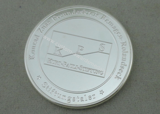 KPS Personalized Coin By Brass Stamped In 3D With Silver Plating