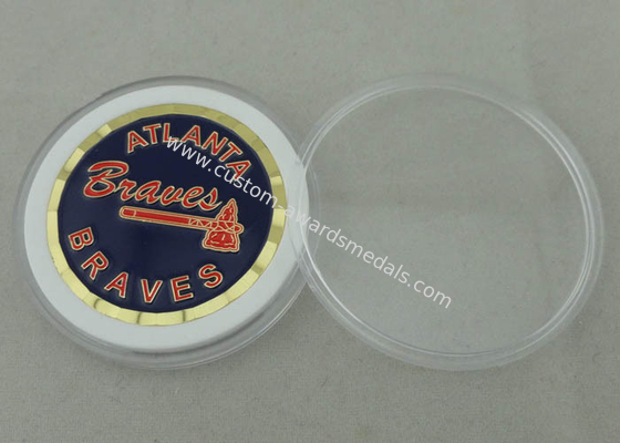 2.5 Inch Personalized Coins By Brass stamped  4.0 mm For Braves