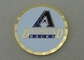 Gold Plating Zinc Alloy Die Casting Personalized Coins 1.75 Inch