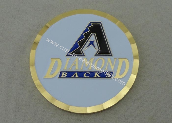 Gold Plating Zinc Alloy Die Casting Personalized Coins 1.75 Inch