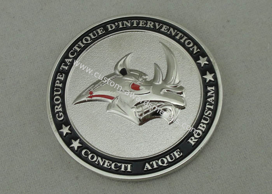 3D GTI Zinc Alloy Die Casting Personalized Coins 1.75 Inch And Nickel Plating