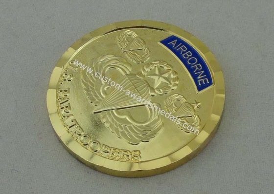 3D Die Struck Personalized Coins Brass Material And Diamond Cut Edge