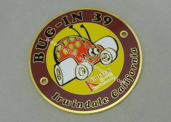 Bug-In 39 Metal Badge Die Casting Synthetic Enamel Gold Plating