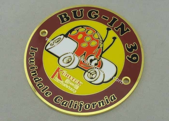 Bug-In 39 Metal Badge Die Casting Synthetic Enamel Gold Plating
