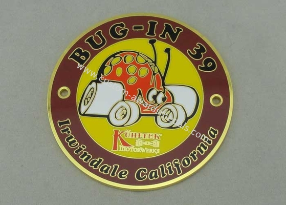Bug-In 39 Metal Badge Die Casting Synthetic Enamel Gold Plating