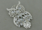 UHU Souvenir Badges By Pewter Die Casting , 3D Design with Rhinestone And Silver Plating