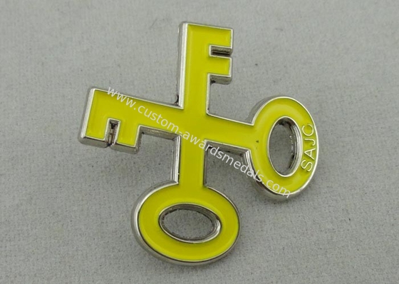 Die Casting 1.0 inch Soft Enamel Pin Zinc Alloy Material Nickel Plating