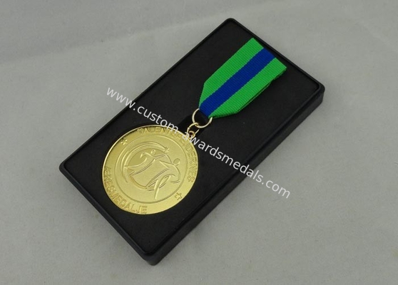 Talentspejdernes Custom Awards Medals by Zinc Alloy Die Casting , Box Packing And Gold Plating